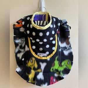 Designer Handmade Fleece Jacket with Collar.